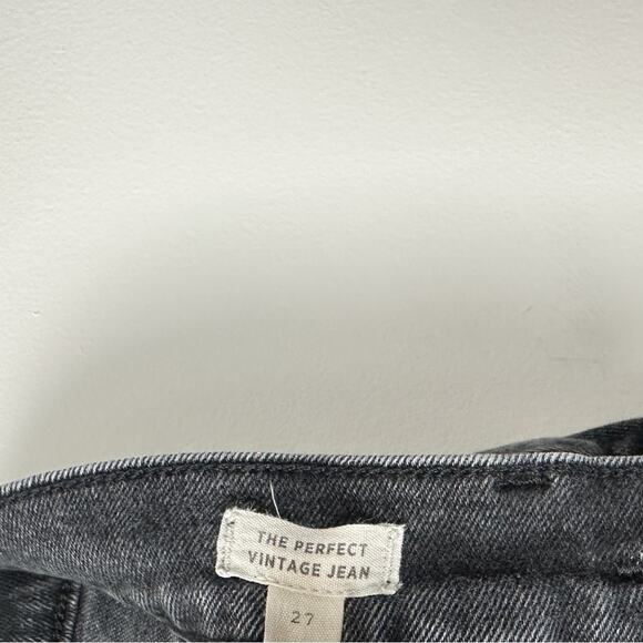 Madewell Perfect Vintage Jeans SIZE 27 Lunar Wash Black High Rise - Picture 5 of 6